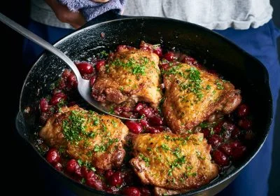 Skillet Chicken with Cranberries