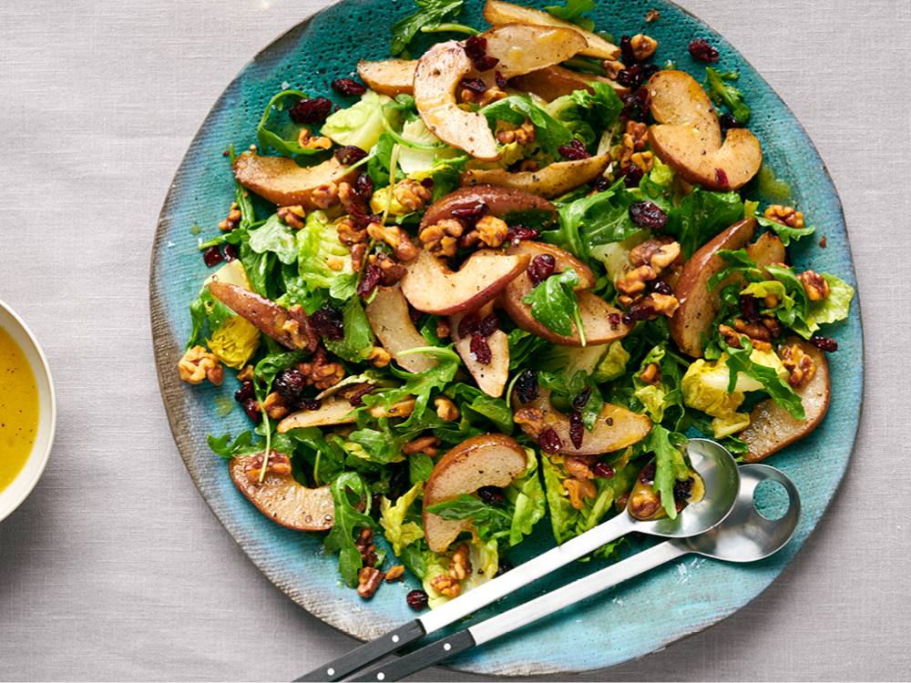 Salad with Roasted Pears and Dried Cranberries | Savory