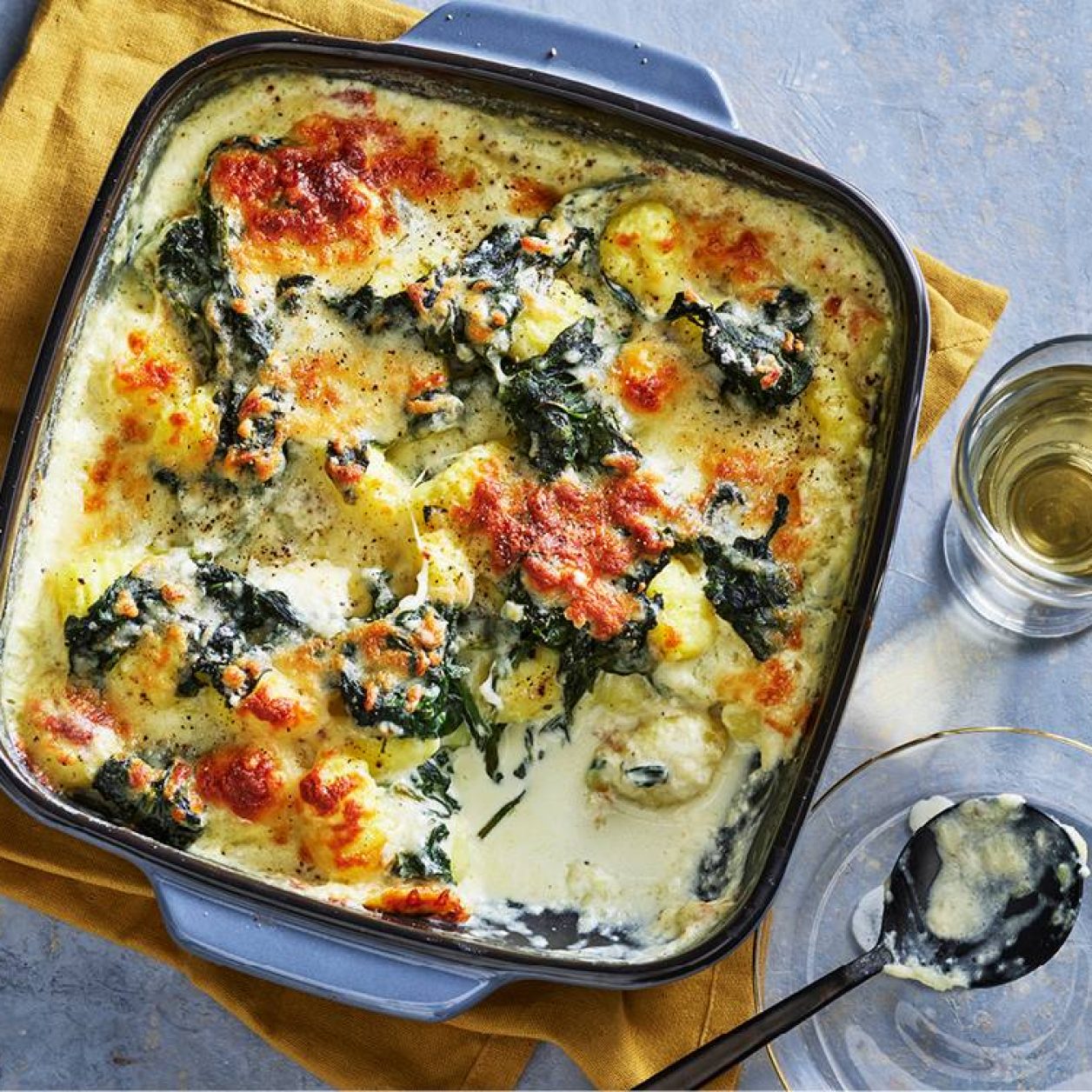 Creamed Spinach Gnocchi Bake | Savory