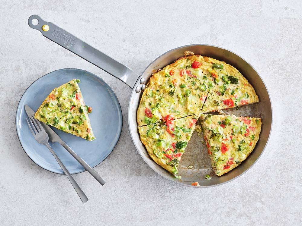 Broccoli and Tomato Frittata | Savory