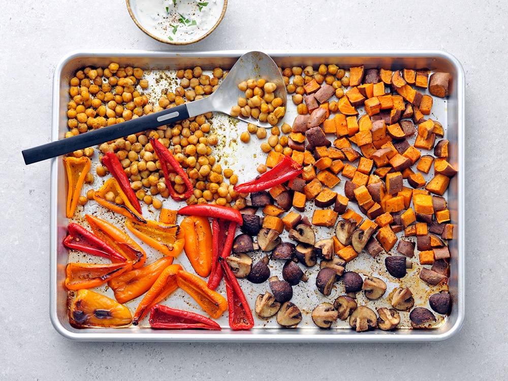 Roasted Spiced Chickpeas with Veggies | Savory