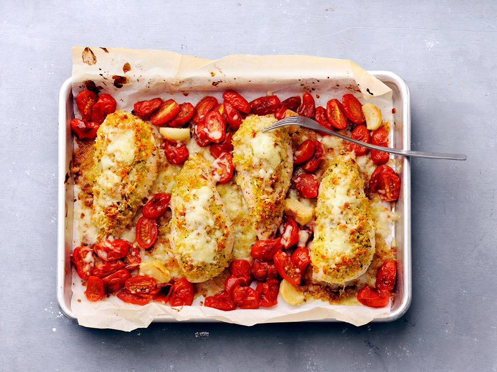 Sheet Pan Roasted Chicken Parm | Savory