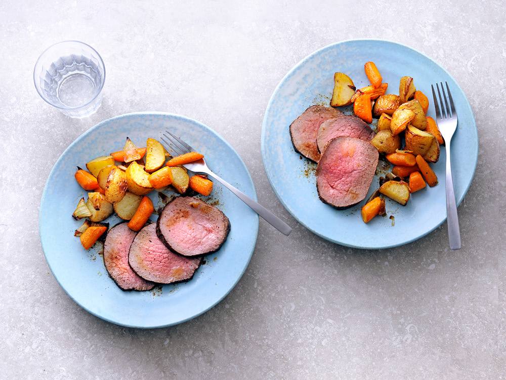 SlowRoasted Beef with Potatoes and Carrots Savory