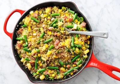 Pineapple and Bacon Fried Rice