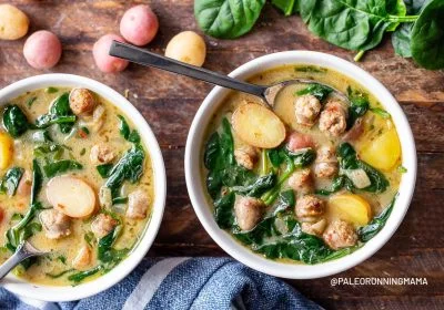 Sausage, Potato and Spinach Soup