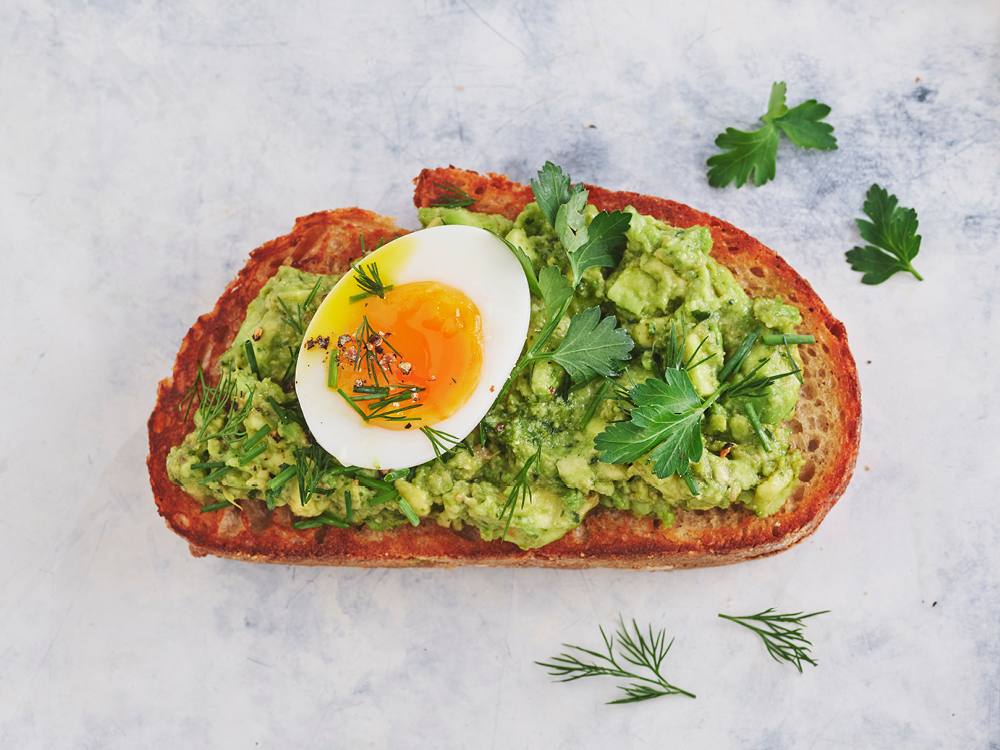 Egg Toasts with Avocado Pesto Savory
