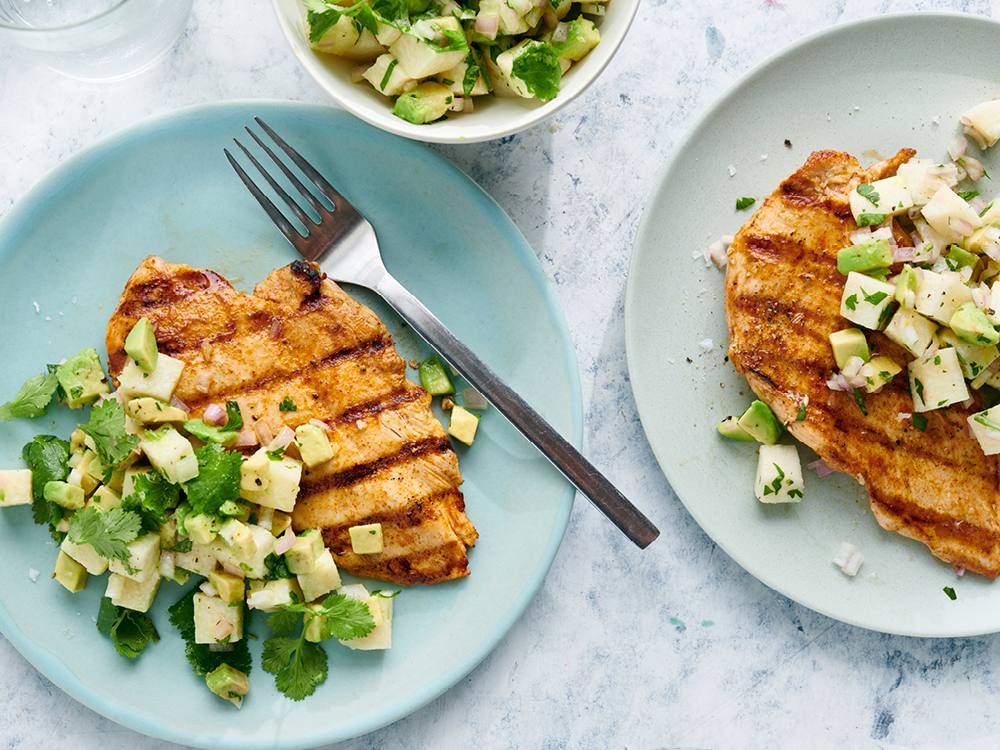 Grilled Chicken with JicamaAvocado Salsa Savory