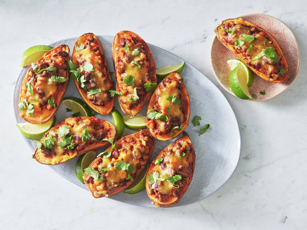 Chili-Topped Sweet Potatoes | Savory
