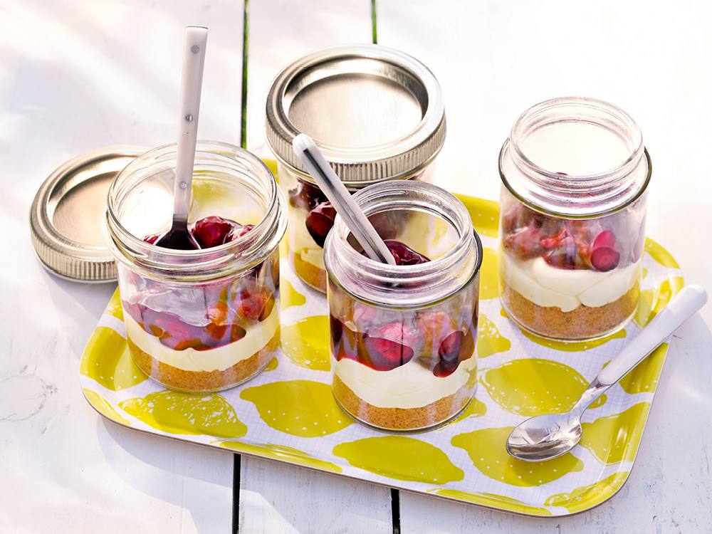 Cherry Cheesecake Jars | Savory
