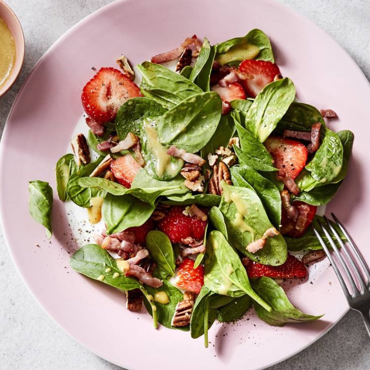 Spinach and Strawberry Salad with Bacon | Savory