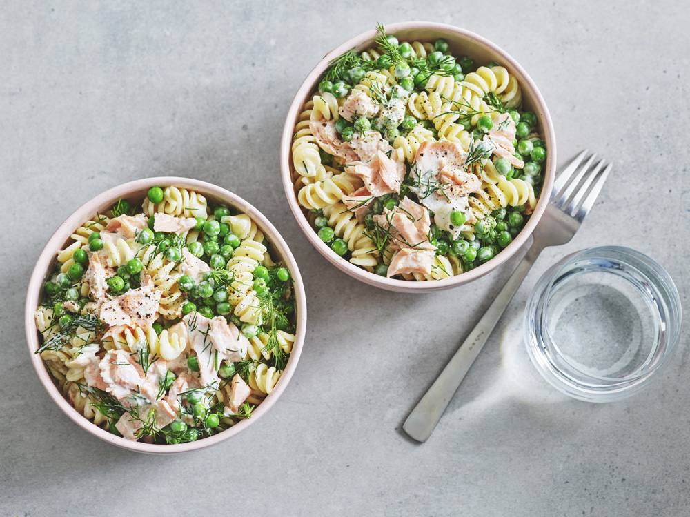 Creamy Pasta with Salmon and Peas | Savory