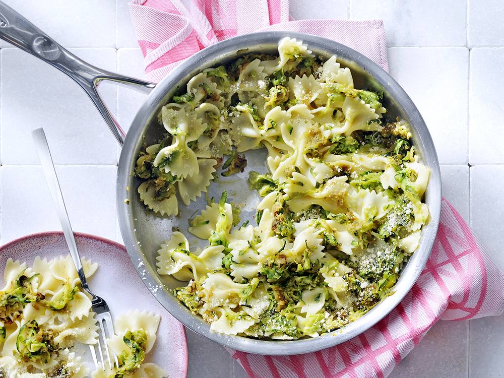 Farfalle with Caramelized Zucchini and Onions | Savory