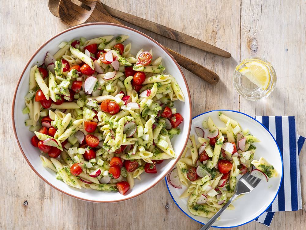 Gluten-Free Pasta Salad with Herb Vinaigrette | Savory