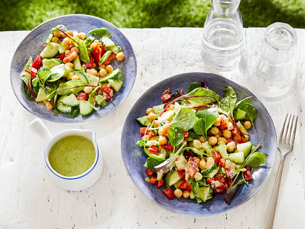 Chickpea and Cucumber Salad Savory