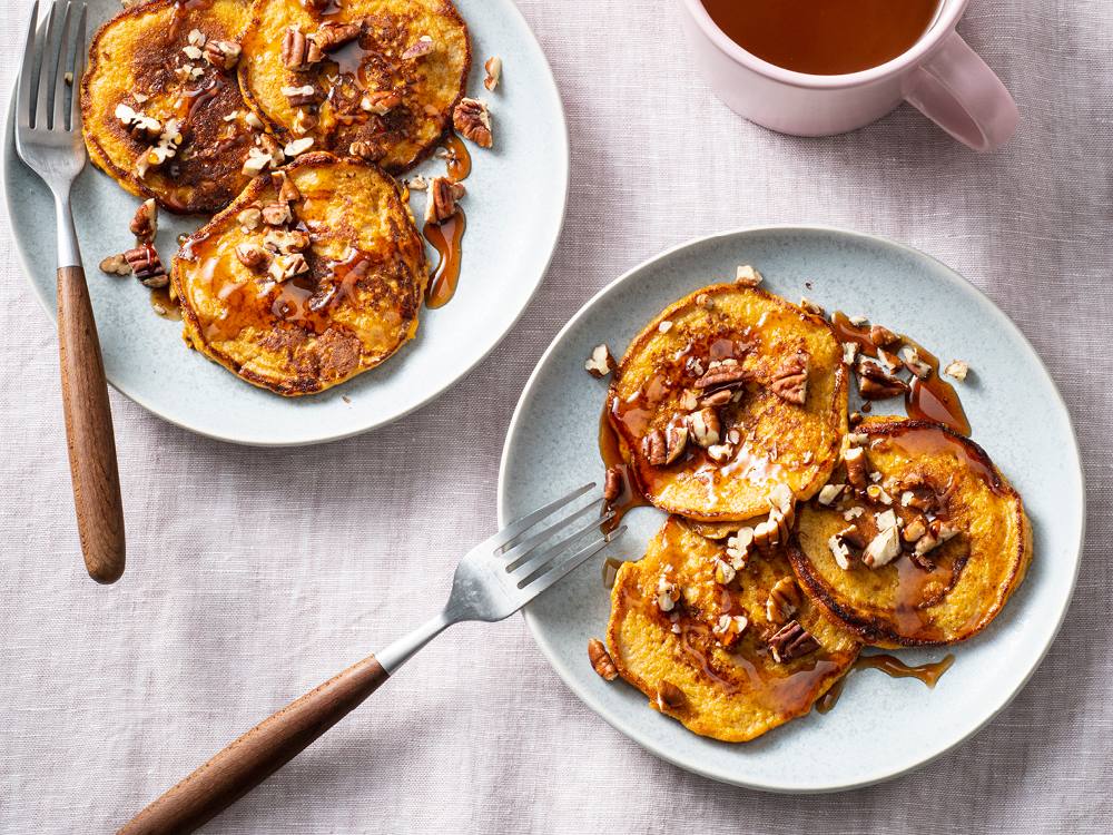 Pumpkin Spice Sweet Potato Pancakes | Savory