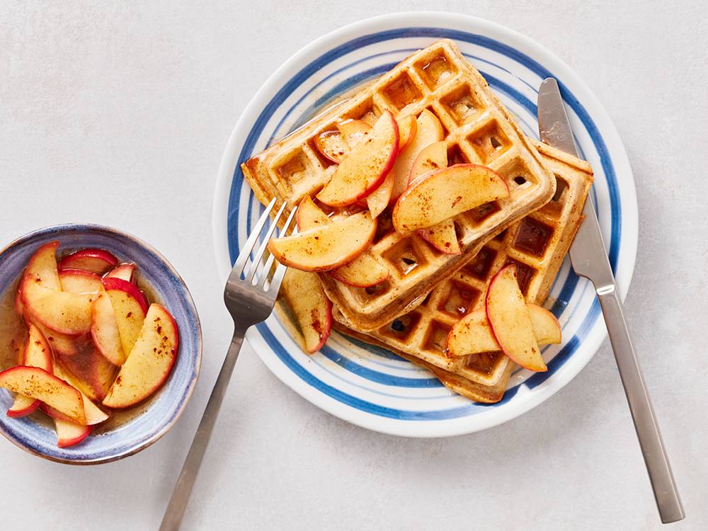 Waffles with Maple Apples | Savory