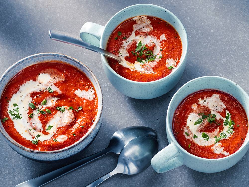 Oven-Roasted Tomato-Garlic Soup | Savory