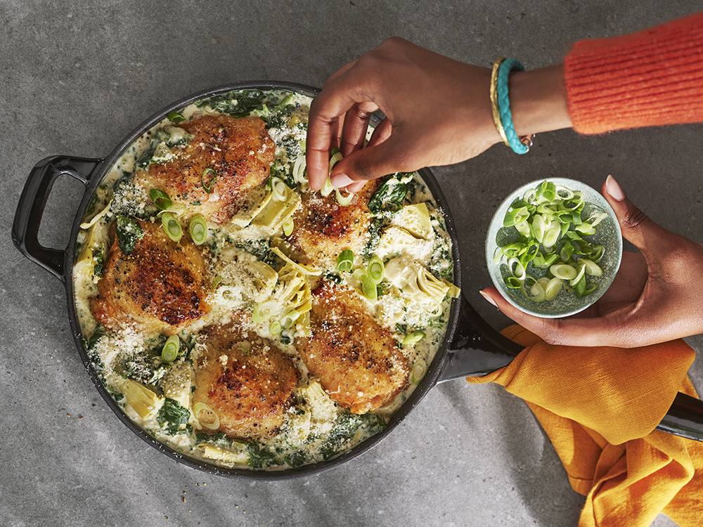 SpinachArtichoke Chicken Stew Savory