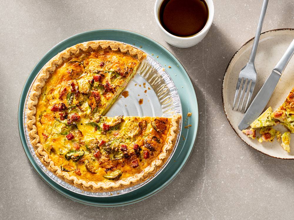 Brussels Sprouts Carbonara Quiche | Savory