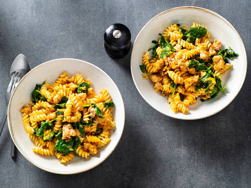 Fusilli with Butternut Squash and Sausage | Savory