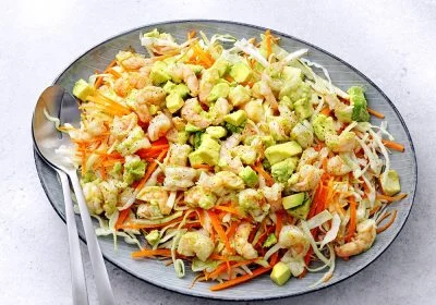 Shrimp and Avocado Salad with Slaw