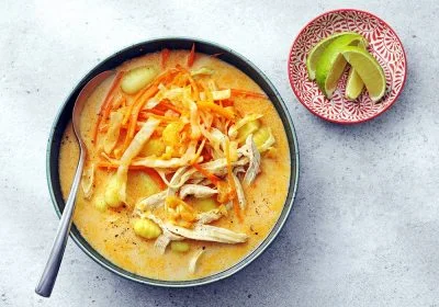 Thai Chicken Soup with Gnocchi Dumplings