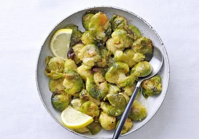 Smashed Brussels Sprouts with Miso