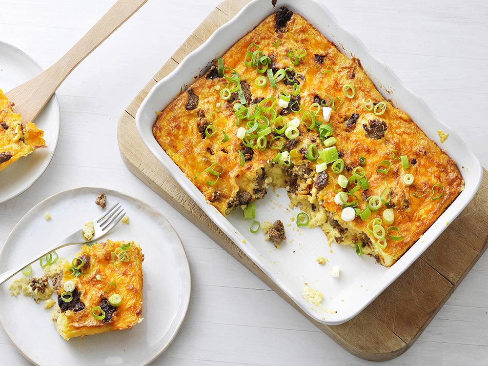 MakeAhead Sausage and Grits Breakfast Casserole Savory