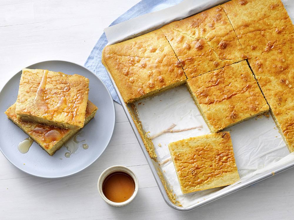 Make-Ahead Sheet Pan Eggnog Pancakes | Savory