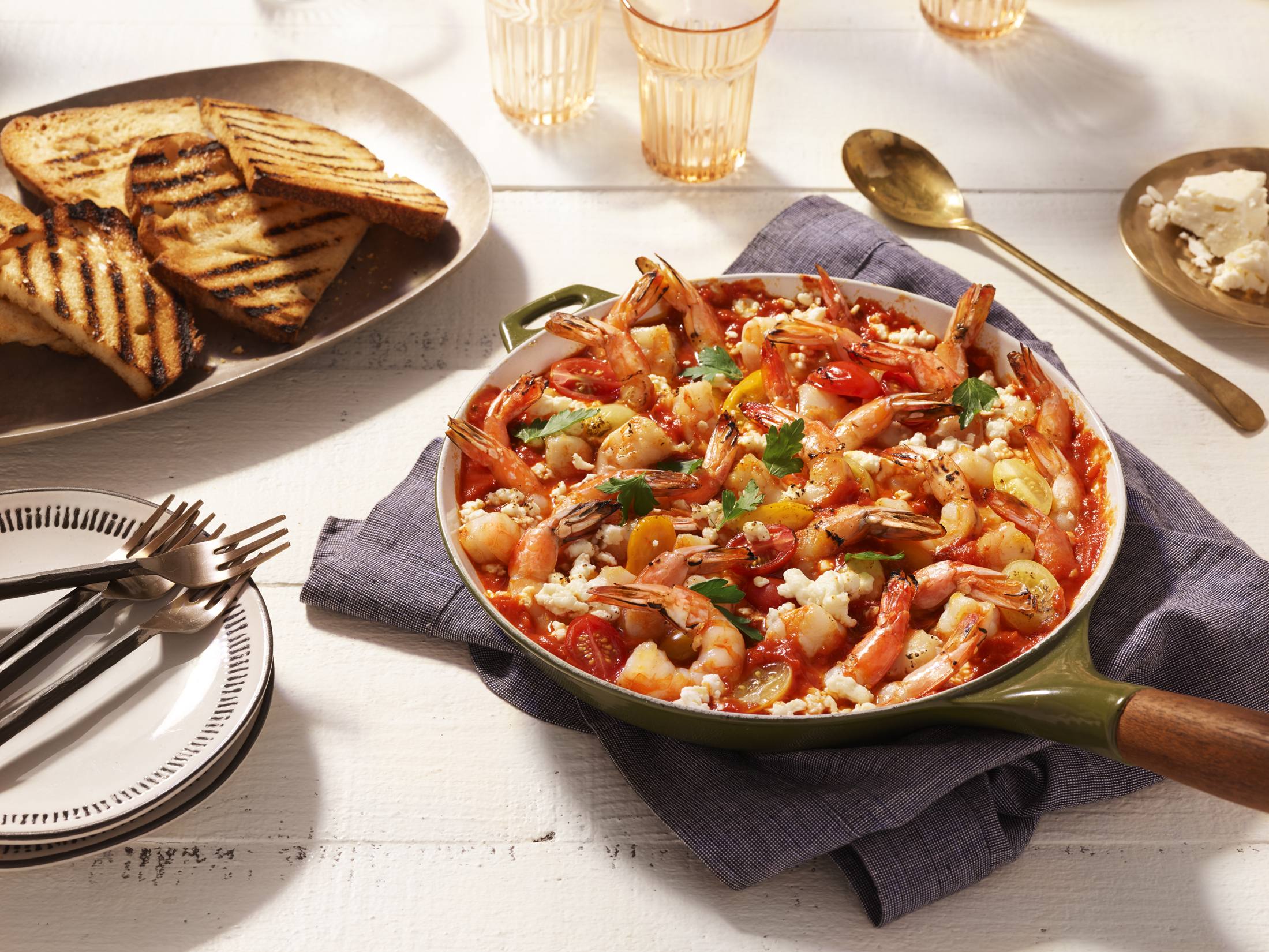 Bertolli® Roasted Shrimp with Herbs & Feta | Savory