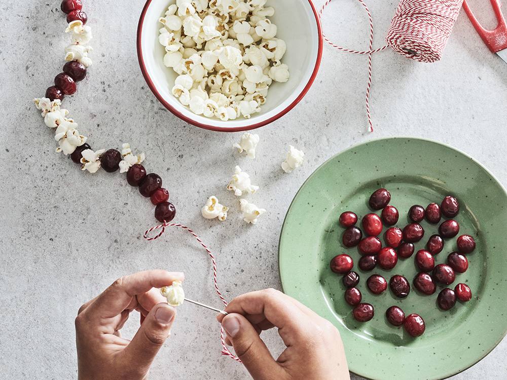 Cranberry and Popcorn Garland