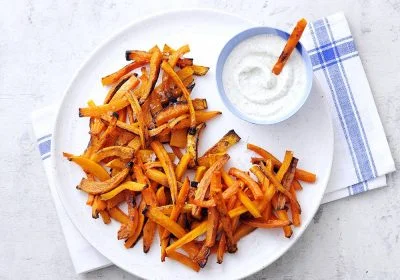 Butternut Squash and Carrot Fries with Ranch Dip