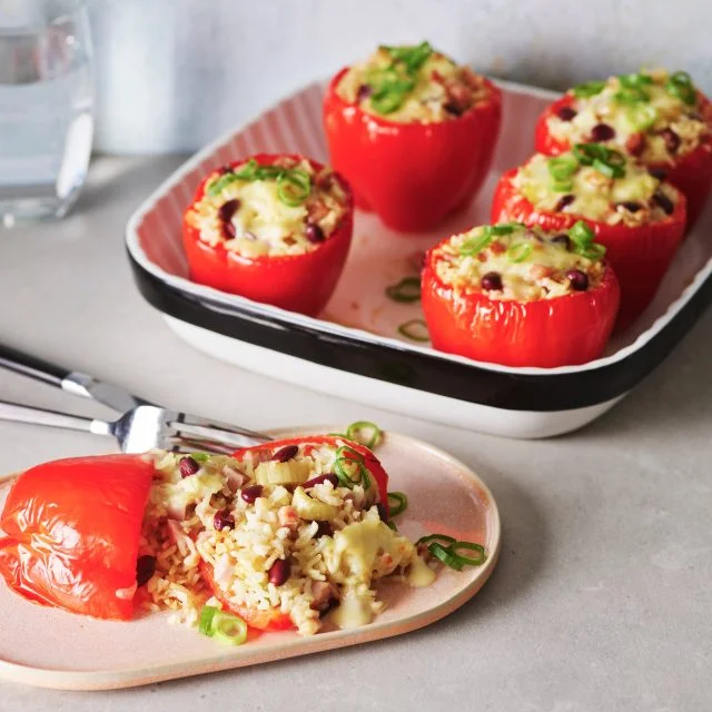 Red Beans & Rice Stuffed Peppers