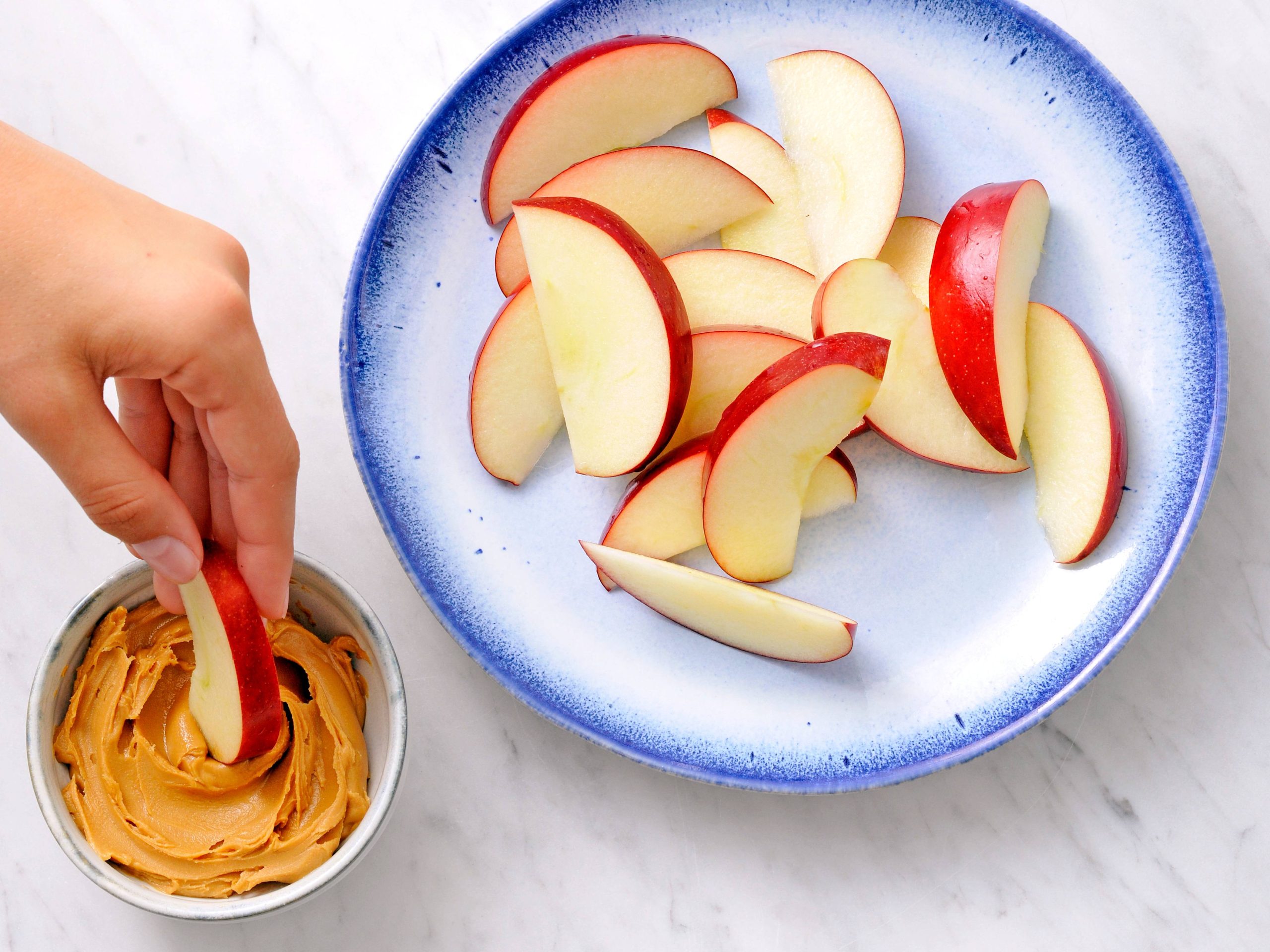 Apple Slices with Peanut Butter–Yogurt Dip