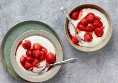 Whipped Yogurt with Roasted Strawberries