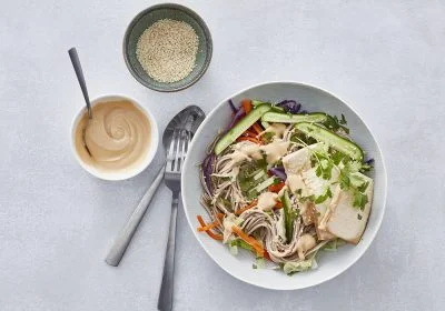 Soba Noodle Salad with Soft Tofu