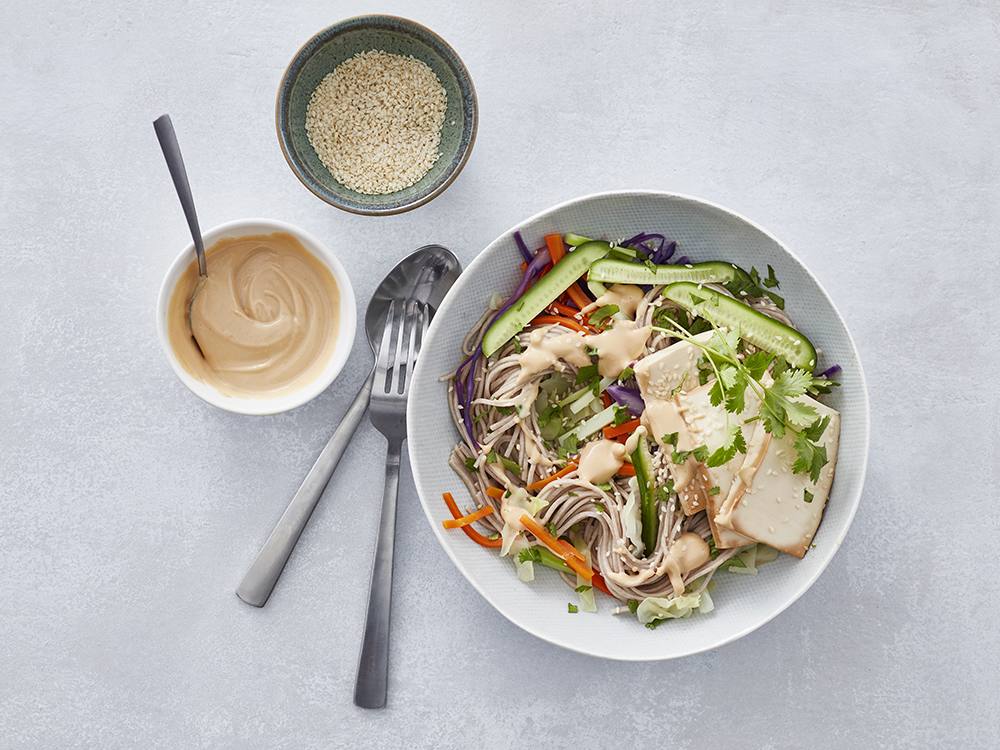 Soba Noodle Salad with Soft Tofu Savory