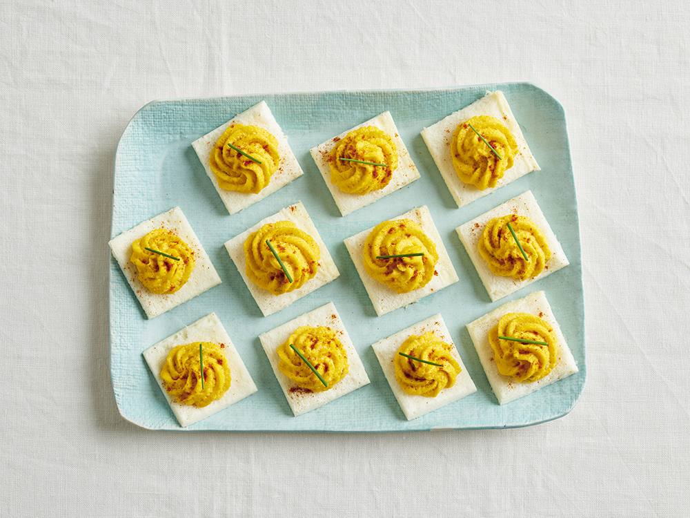 Square Deviled Eggs Savory