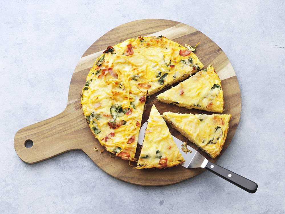 Leftover Pasta and Cheese Frittata Savory