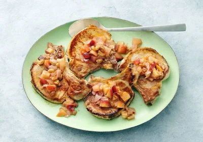 Pork Chops with Sweet-and-Sour Fruit Chutney