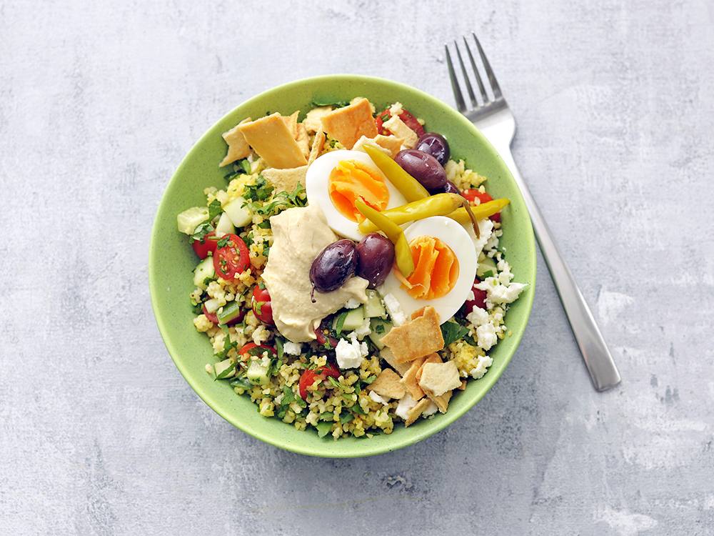 Tabbouleh Hummus Bowls Savory