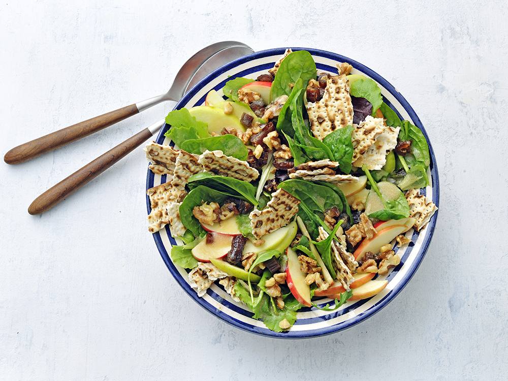 Apple, Walnut, and Date Salad with Matzo | Savory
