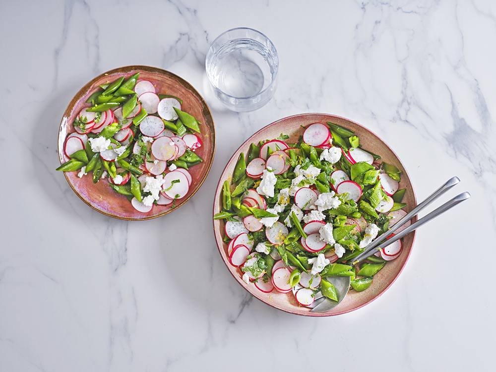 Sugar Snap Pea Salad with Radish & Mint – rooted