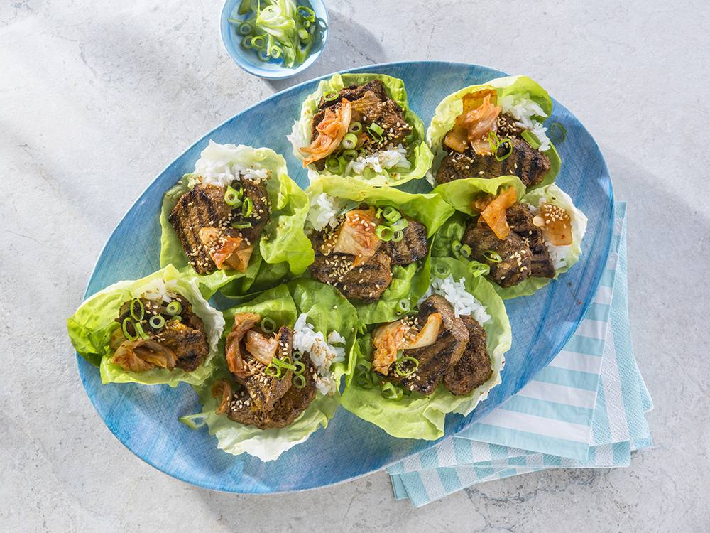 Korean Beef Bulgogi Lettuce Wraps Savory