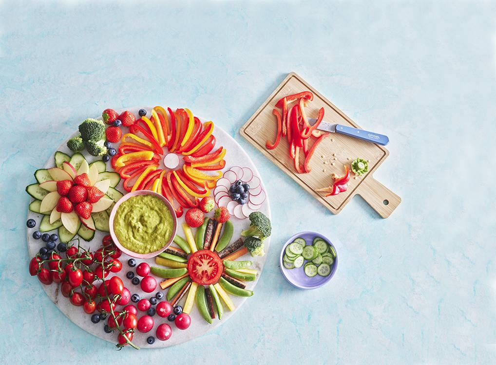 Flower Grazing Board with Guacamole | Savory