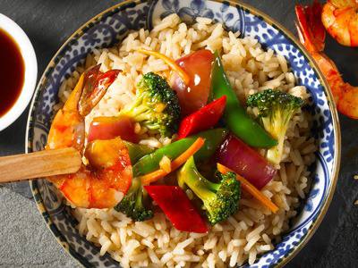 Mizkan™ Garlic Shrimp With Jasmine Rice | Savory