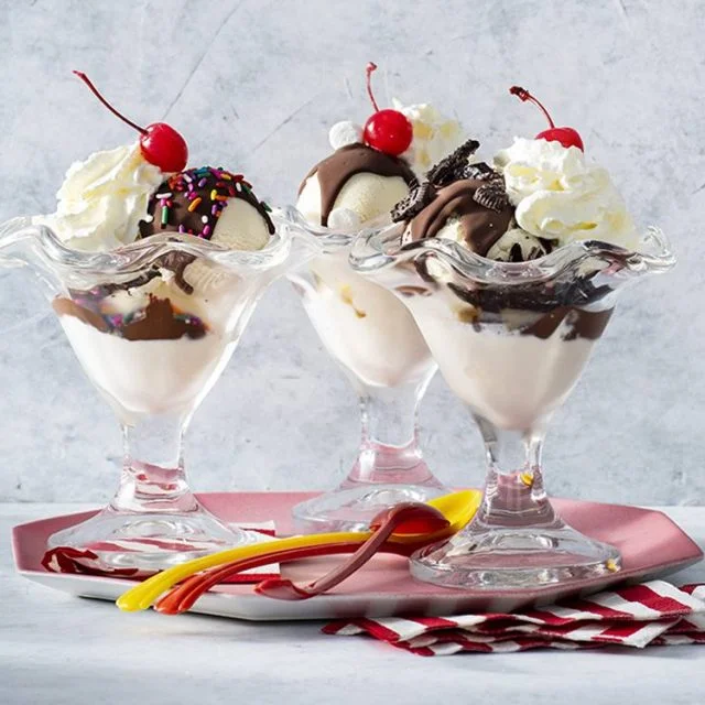 Ice Cream Sundaes with Two-Ingredient Hard Shell