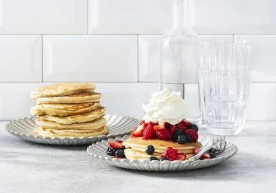 Berry Shortcake Gluten-Free Pancakes