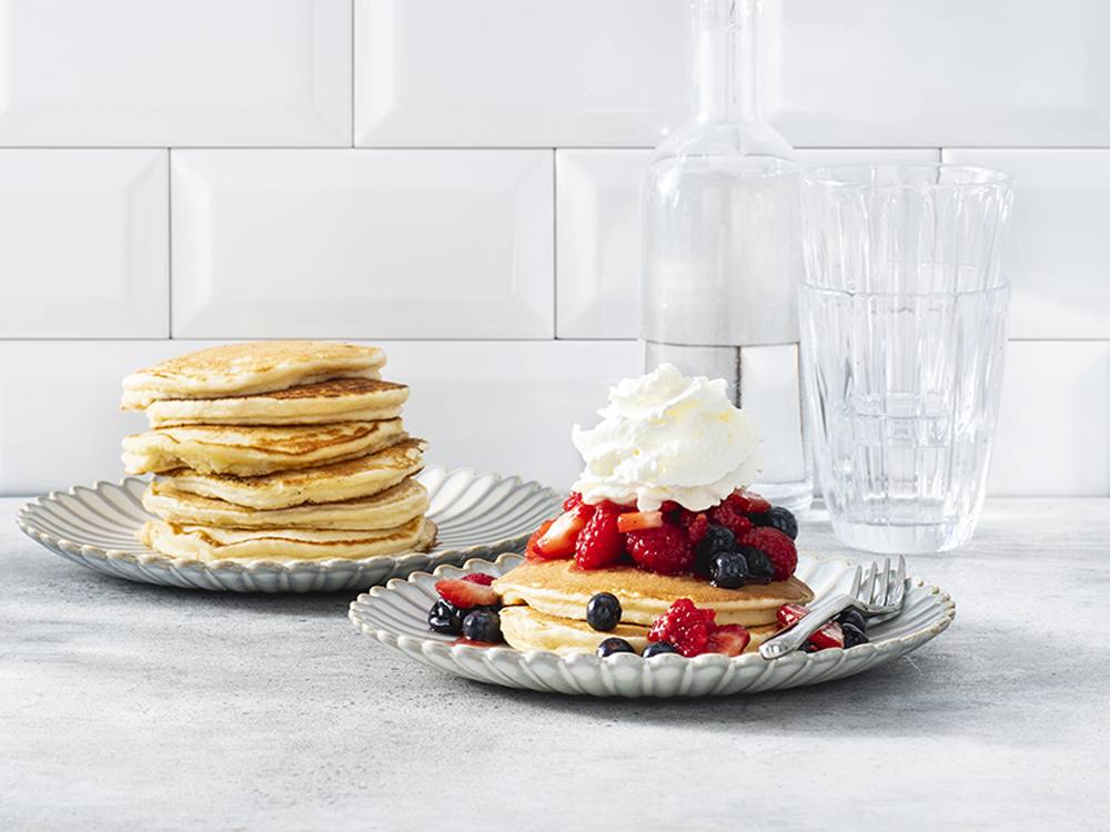 Berry Shortcake Gluten-Free Pancakes | Savory