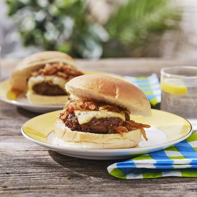 Grilled French Onion Burgers